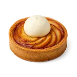 Caramel Apple Tart with cream on top